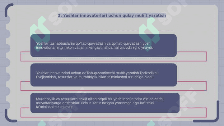 Yoshlar tashabbuslarini qoʻllab quvvatlash va ularga koʻmaklashish 4