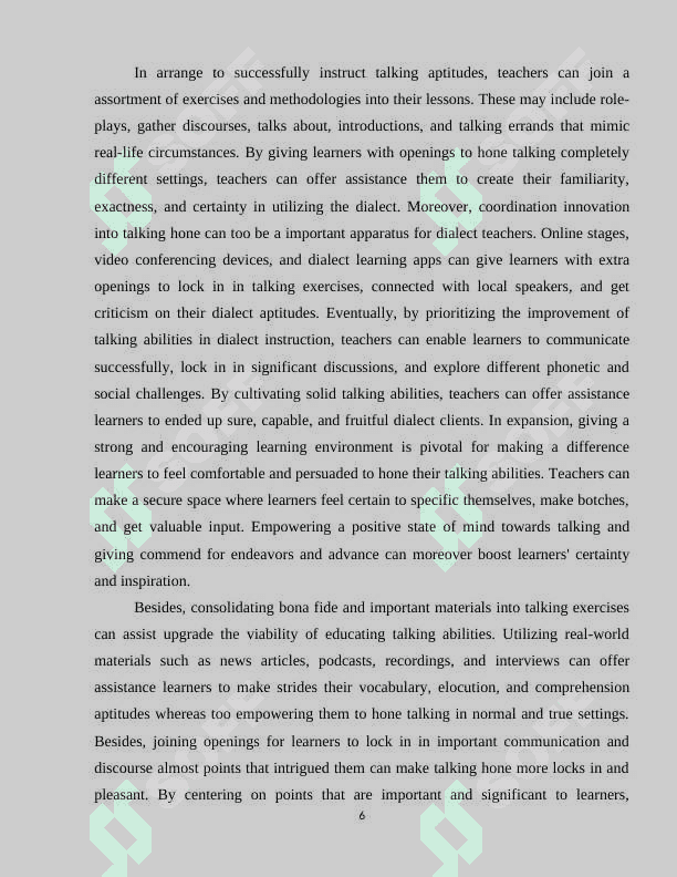 THE SYSTEM OF EXERCISES IN TEACHING SPEAKING 6