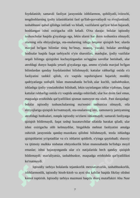 Maktabgacha ta’lim tashkilotida iqtisodiy tushunchalarni shakllantirish mazmuni 7