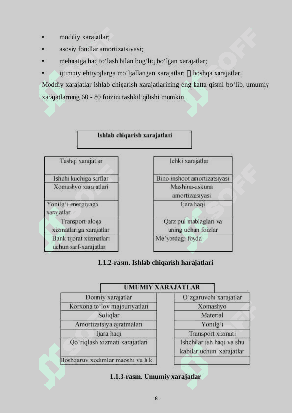 ISHLAB CHIQARISH XARAJATLARNI KAMAYTIRISH-IQTISODIY TARAQQIYOTNING HAL QILUVCHI OMILI SIFATIDA 8
