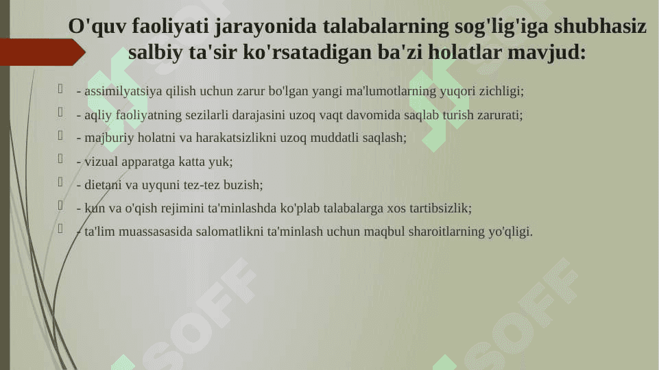 Talabalarning hayot faoliyatini ratsional tashkil etish 3