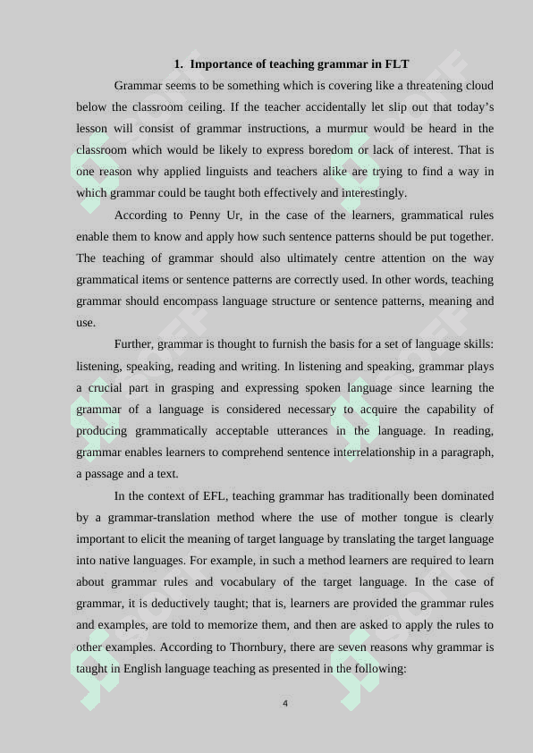 Grammar and accuracy in language teaching 4