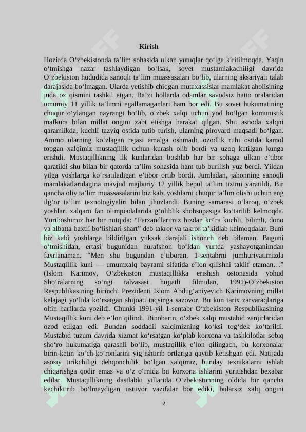 O’zbekistonda sovet davrida oliy  ta’lim tizimi 2