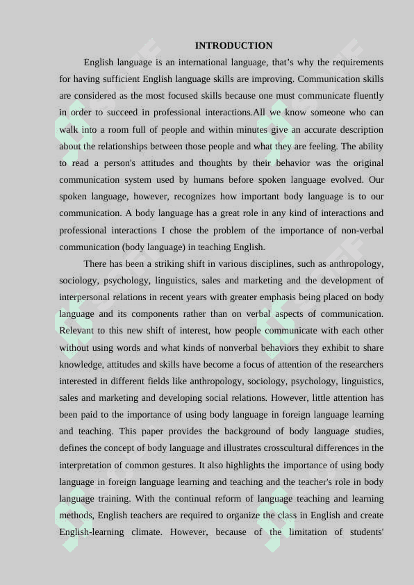 The importance of Body language in teaching foreign languages. 2