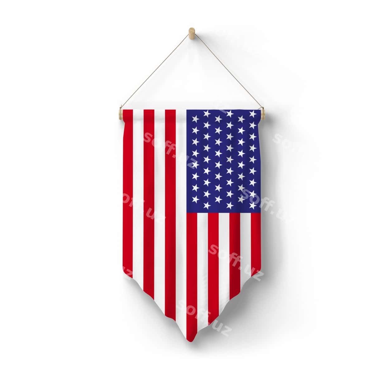 AQSH bayroqi devor ustiga ashilgan. | Flag usa is hanged wall 1