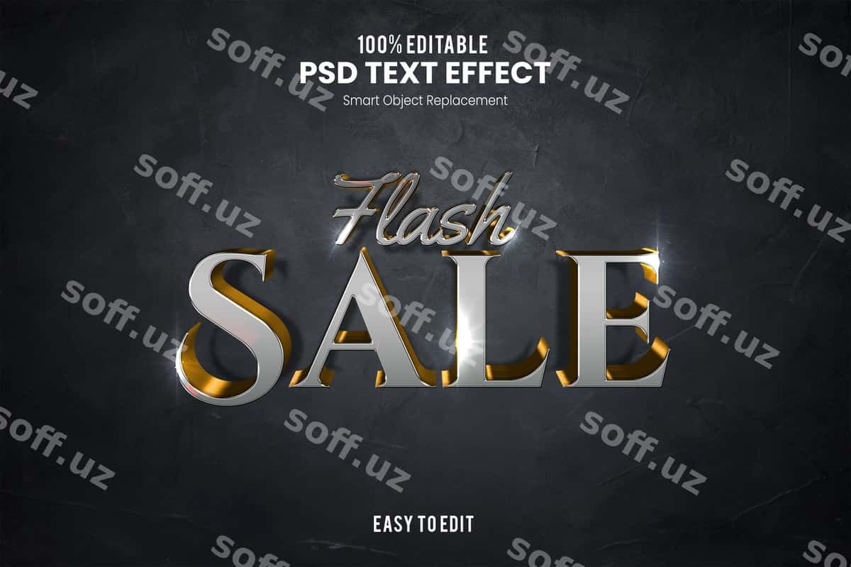 Flash sotuv matn effektasi | Flash saletext effect 1