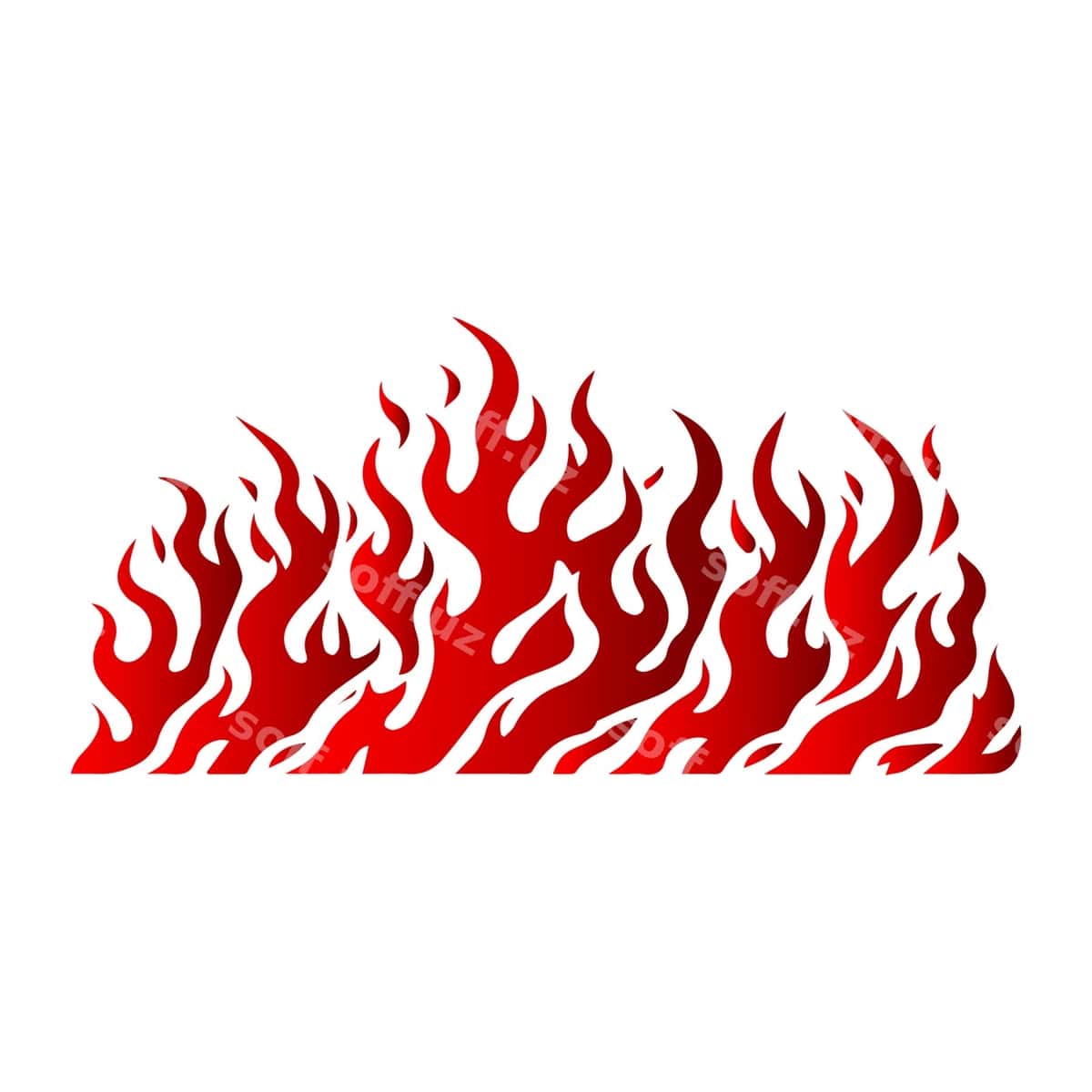 Tekis dizayn olov silueti | Flat design flame silhouette 1