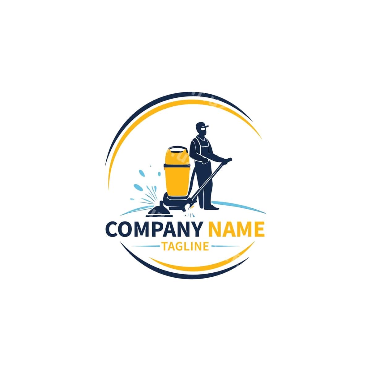 Pol tozilash logotipi vektor illustratsiyasi | Floor cleaning logo vector illustration 1