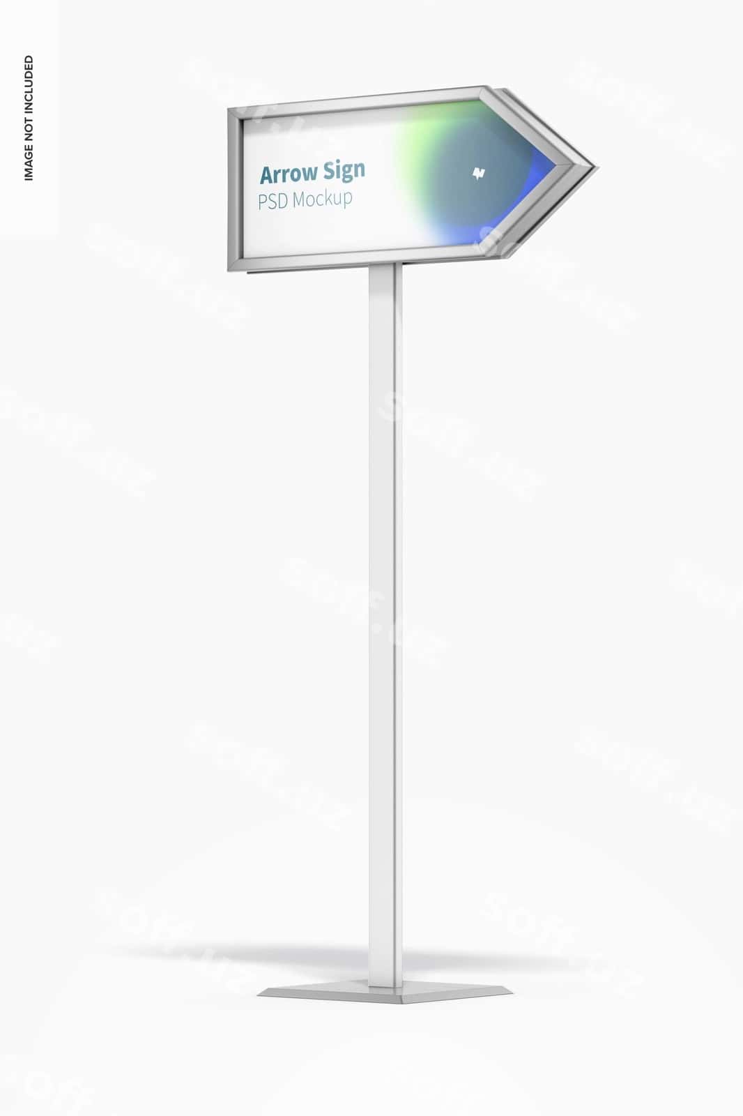 Qavat stoyoq oʻchoq belgilar namunasi | Floorstand arrow signs mockup 1