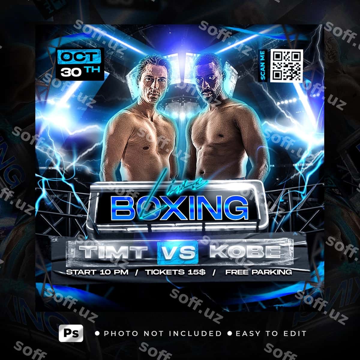 Flyer boks post story premium PSD | Flyer boxing post story premium psd 1