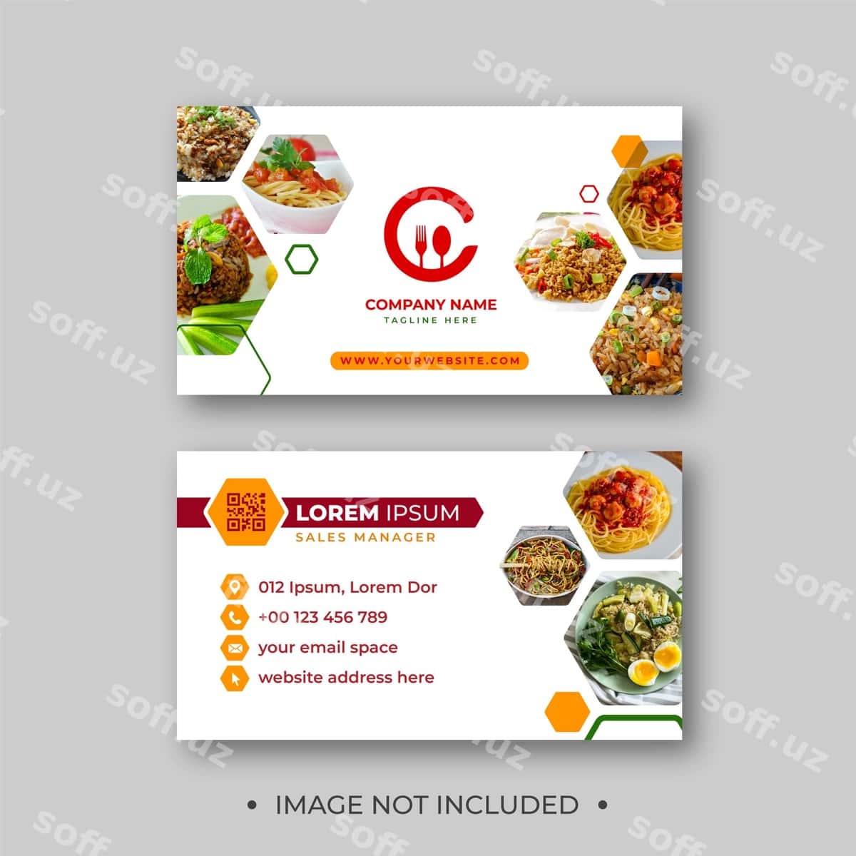 Taom ichimlik biznes karta | Food beverage business card 1