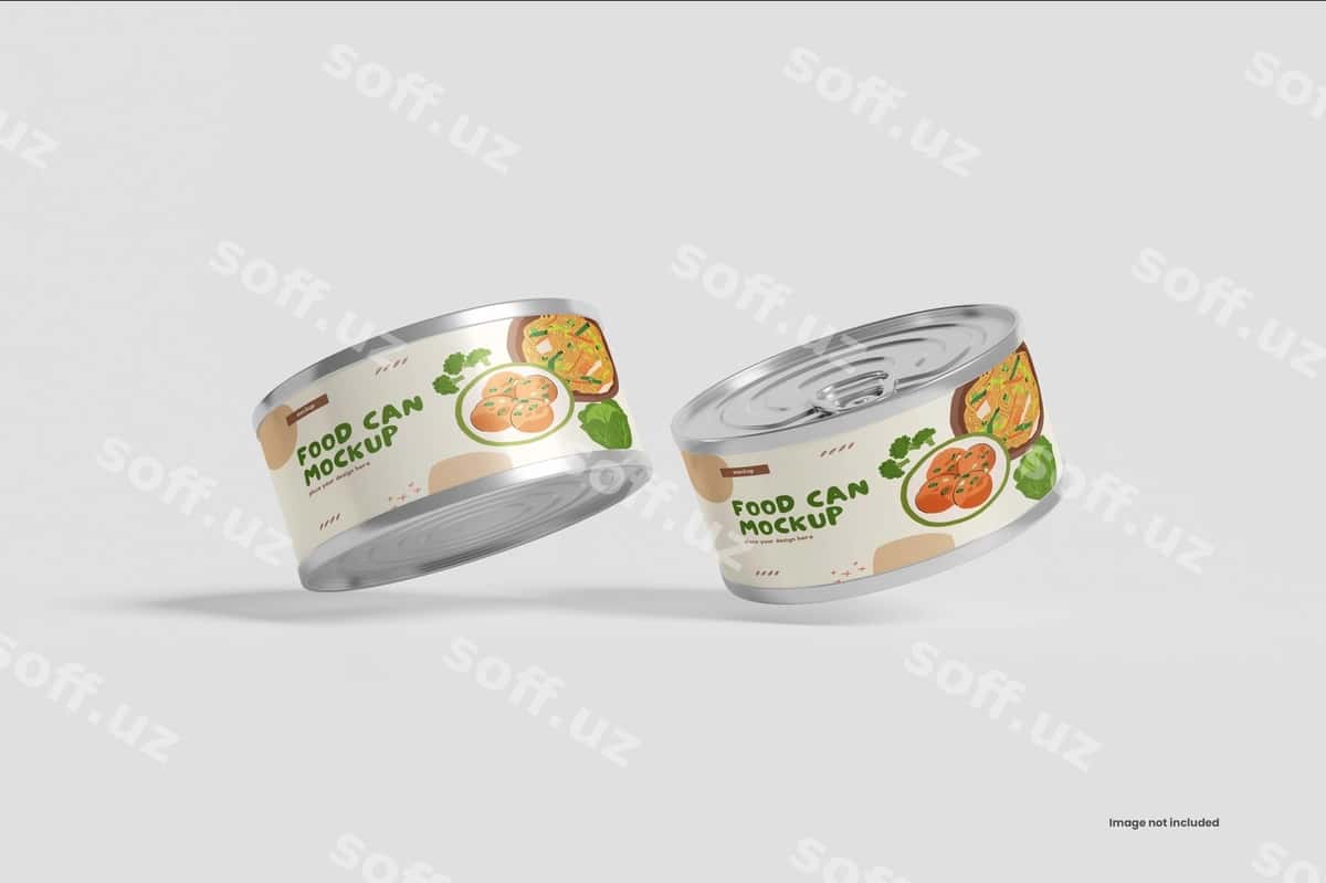 Ovqat namunasi bo'lishi mumkin | Food can mockup 1