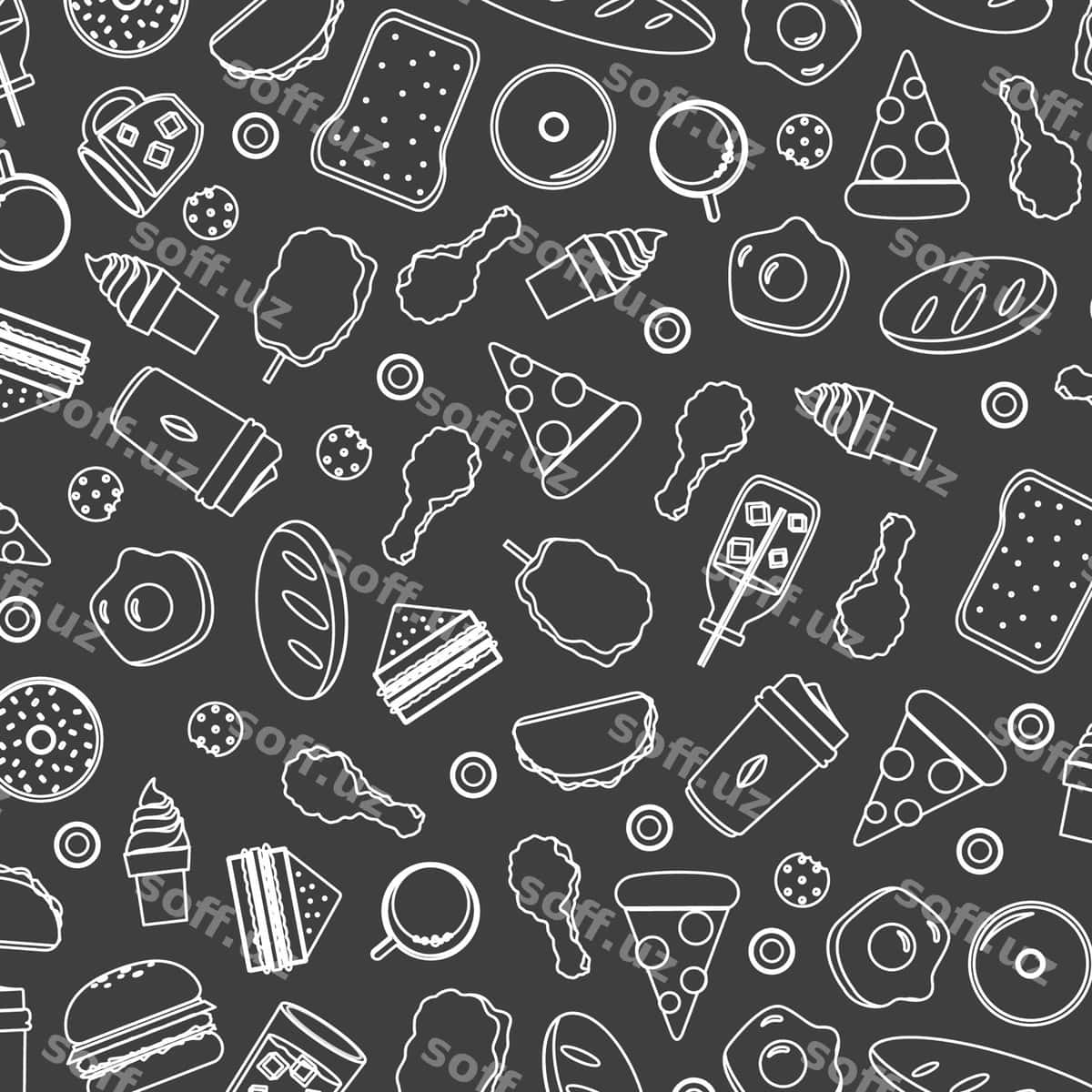 Ovqat ichimlik shabloni foni | Food drink pattern background 1