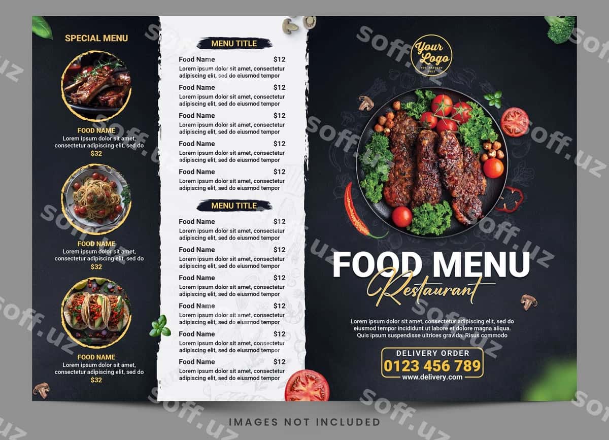Ovqat reklamasi uchun premium shablon | Food promotion premium template 1