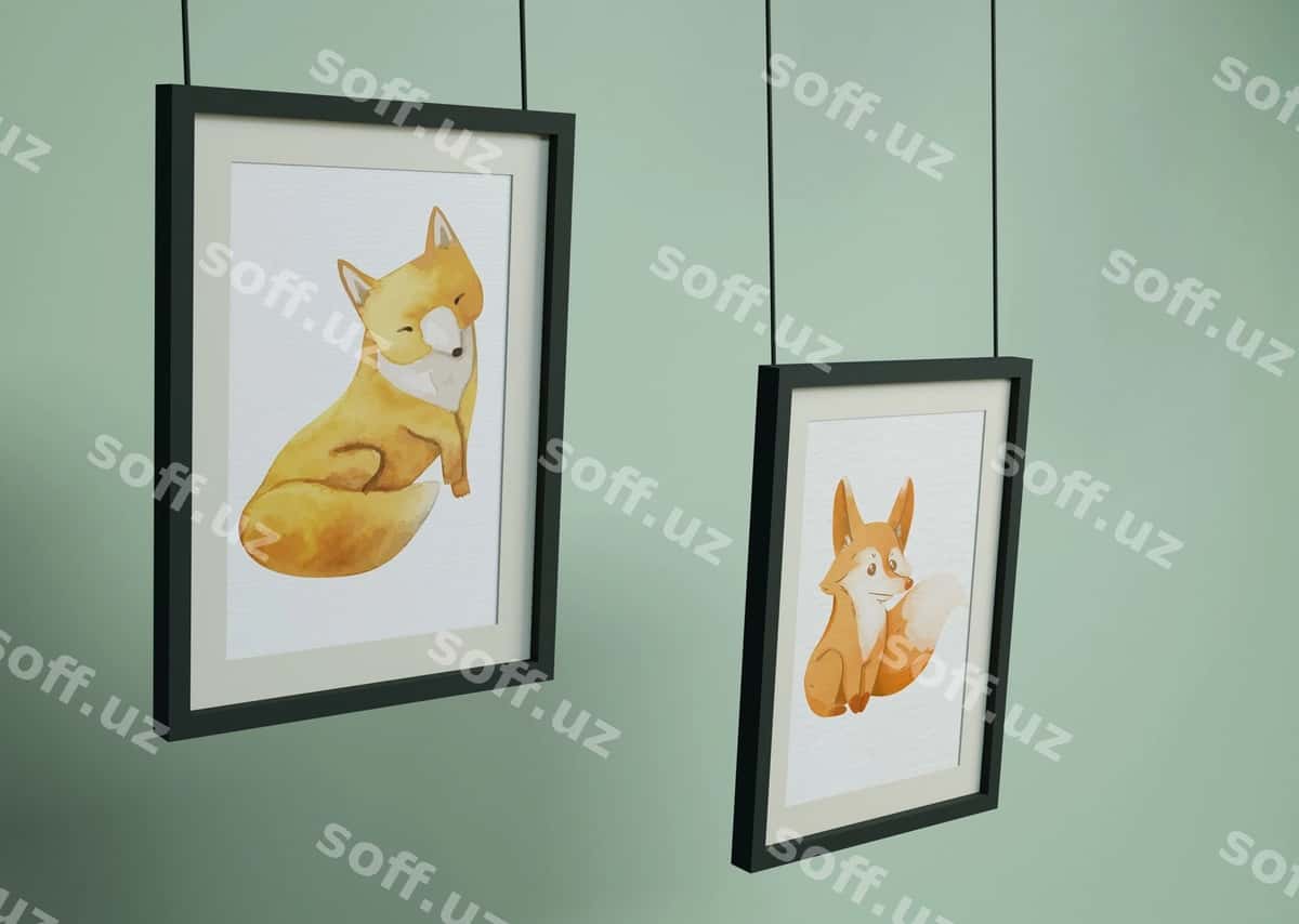 Tulki bilan asib turgan ramkalar chizadi. | Frames hanging with fox draw 1