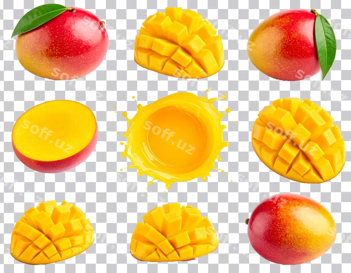 Yangi organik mango ajraltirilgan png | Fresh organic mango isolated png 1