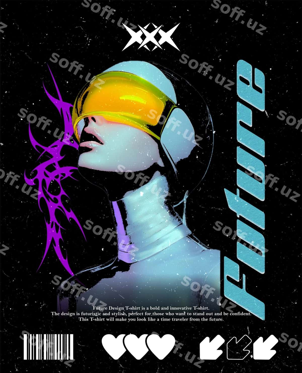Kelajakdagi ayollar futbolkalar dizayni | Future woman tshirt design 1