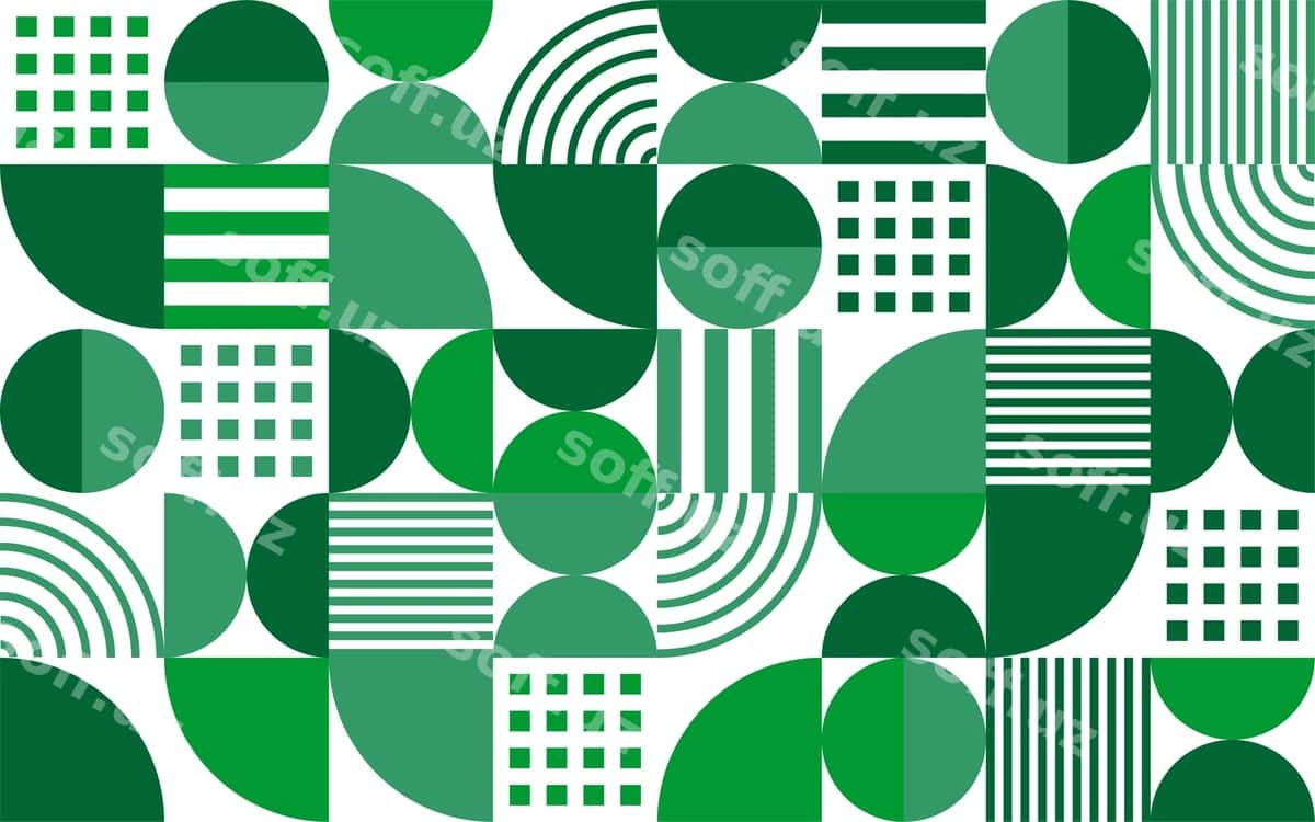 Geometrik yashil naqsh | Geometric green pattern 1