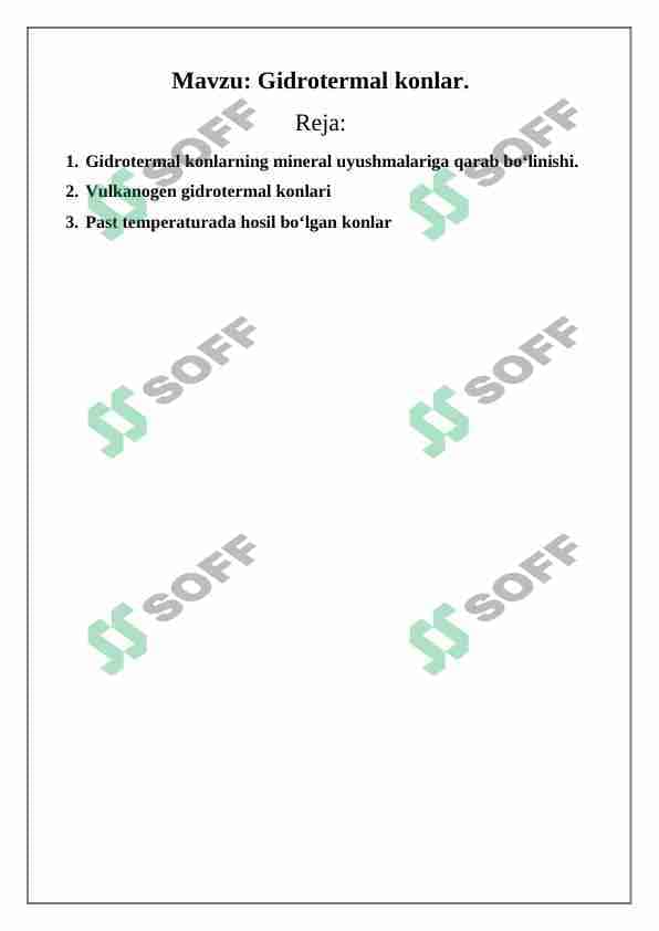 Gidrotermal konlar 1