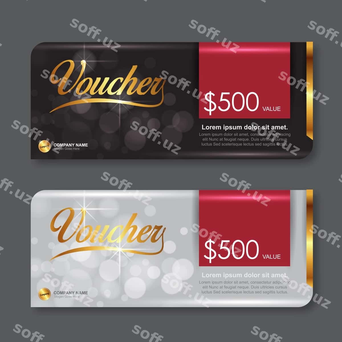 Sovg'a voucher chegirma shabloni | Gift voucher discount template 1