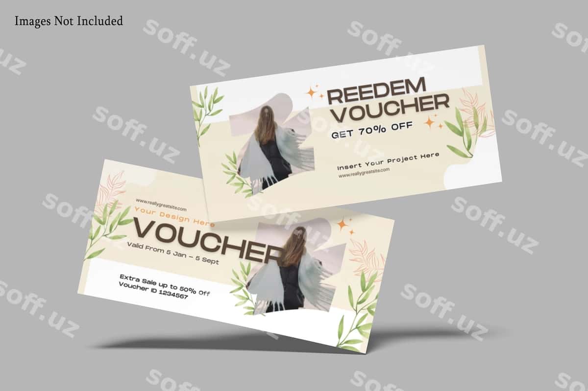 So'mvaucher mockup | Gift voucher mockup 1