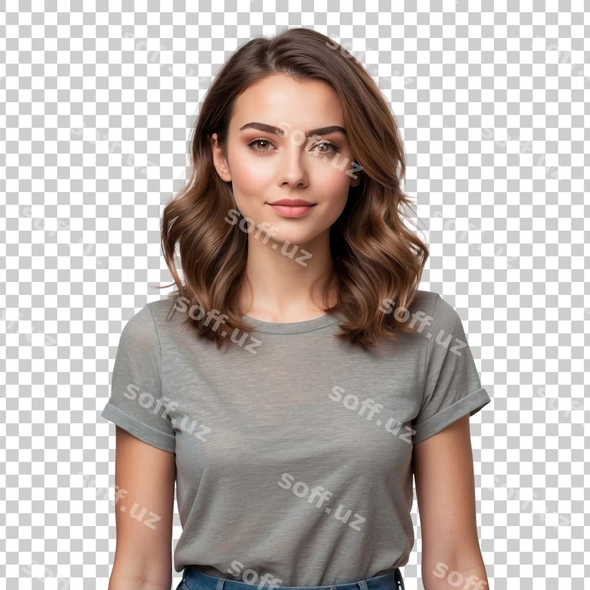 "Men qizman" deb yozilgan kulrang ko'ylak kiygan qiz | Girl with gray shirt that says shes girl 1