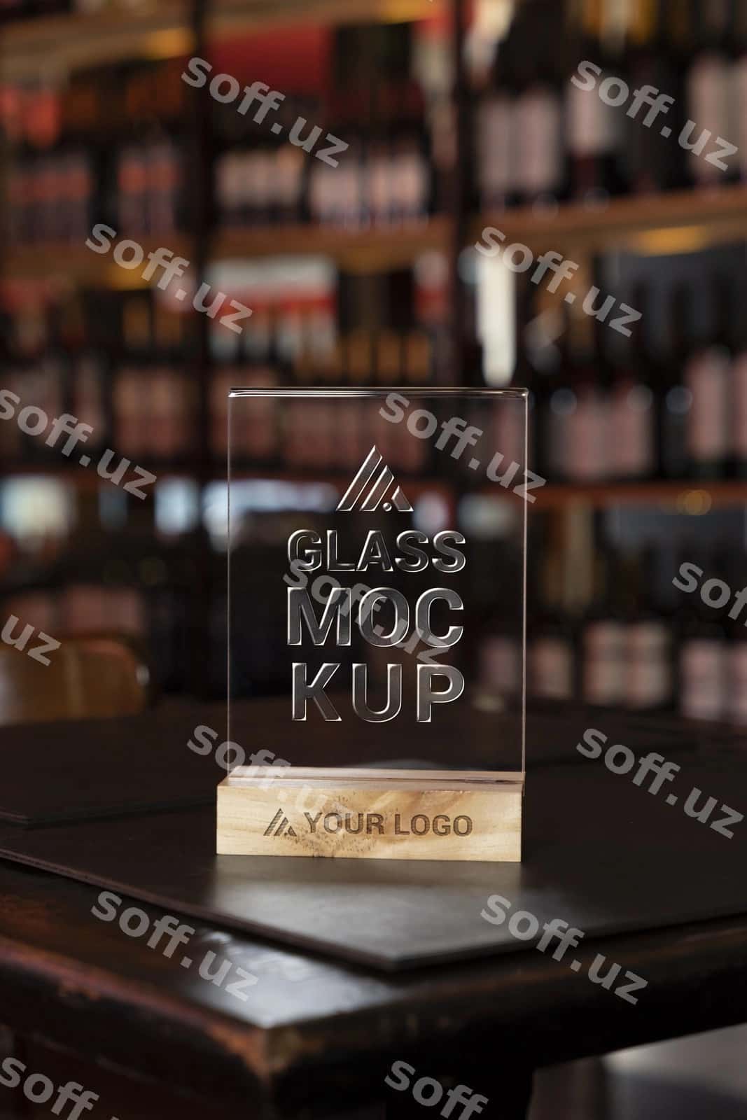 Shisha stol tenti namuna dizayni | Glass table tent mockup design 1