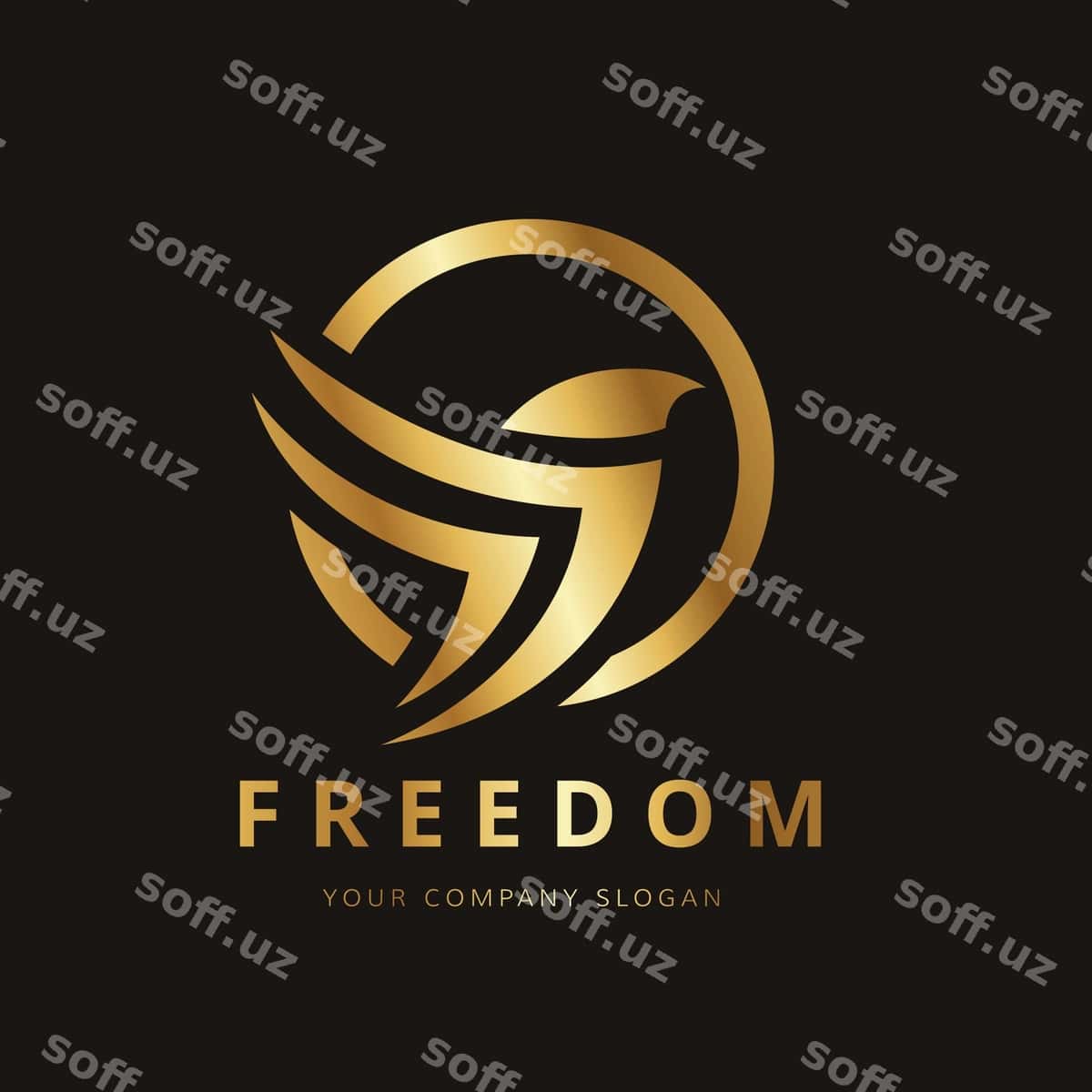 Oltin qush logotipi dizayni | Golden bird logo design 1
