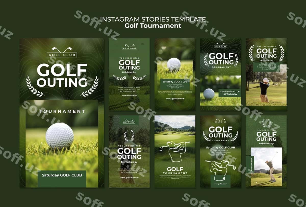 Golf chempionati Instagram hikoyalari | Golf tournament instagram stories 1