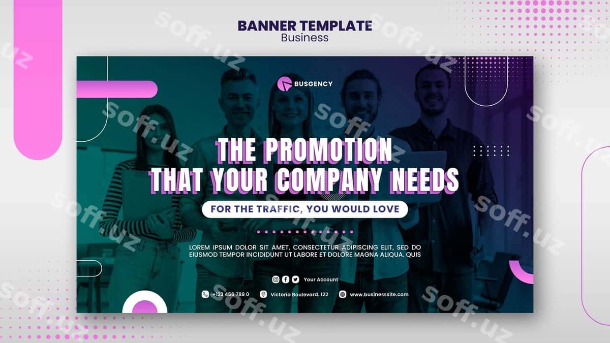 Gradientli biznes dizayn shabloni | Gradient business design template 1