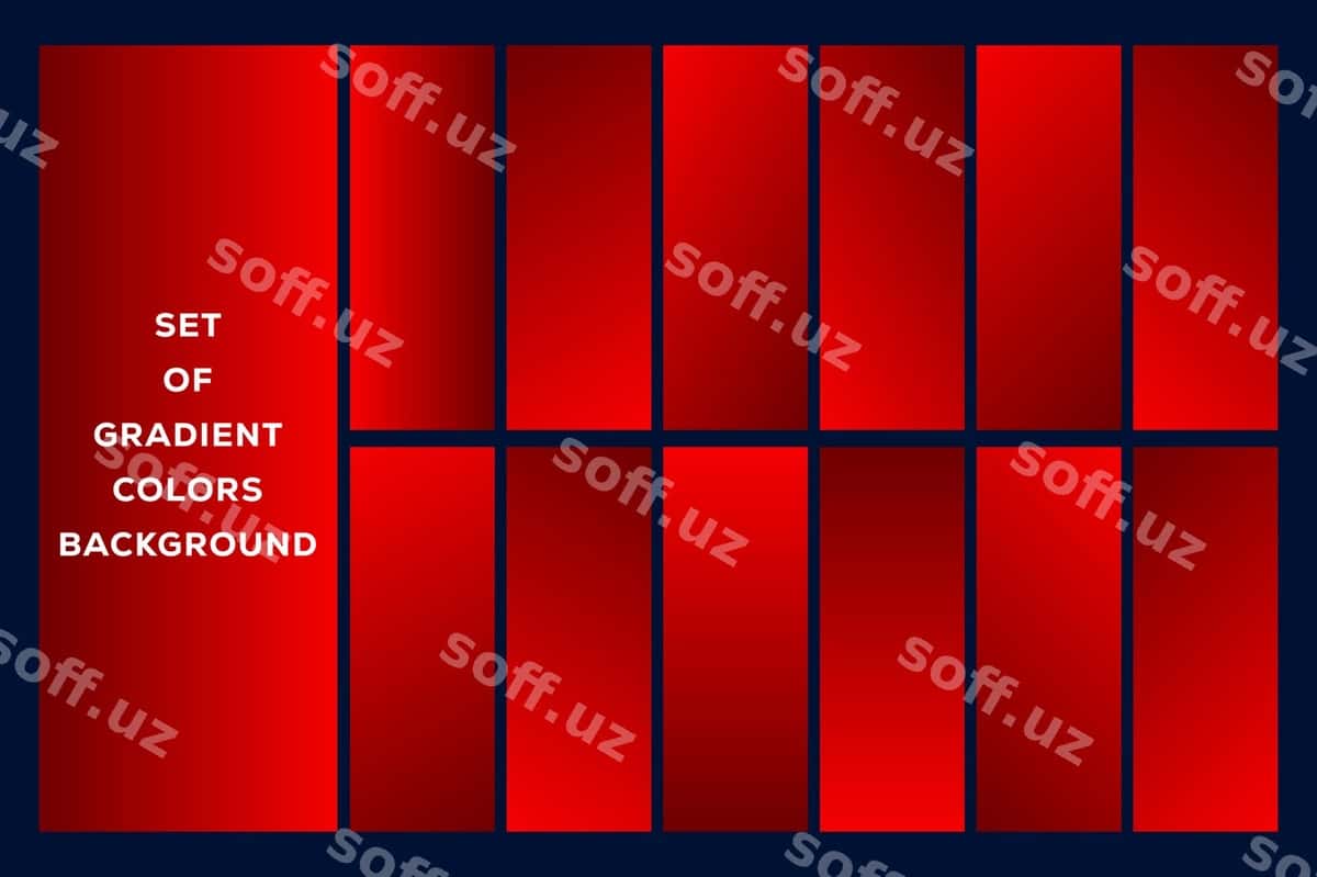 Gradient rangini qizilga sozlash | Gradient color set red 1