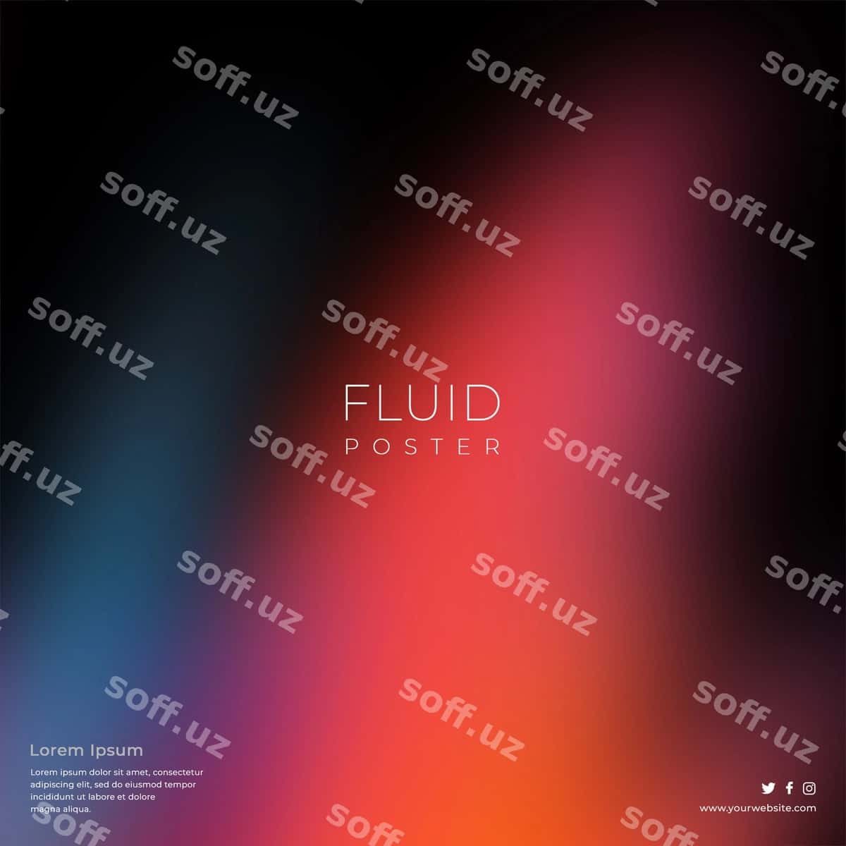Gradientlik suv abstrakt foni | Gradient liquid abstract background 1