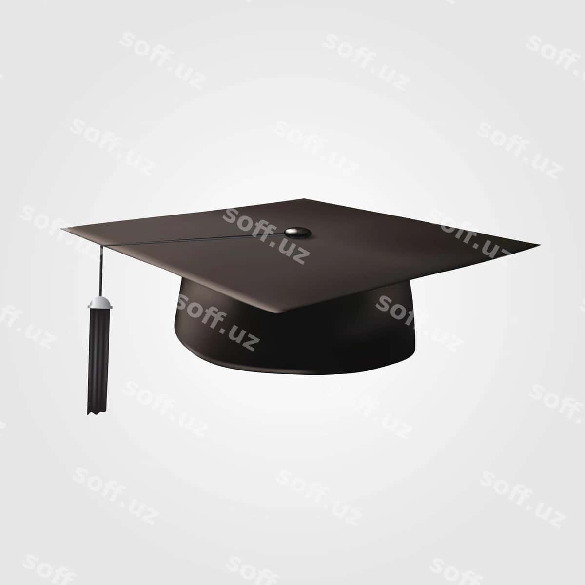 Ajraltirilgan oq bitiruv shlyapasi | Graduation cap isolate white 1
