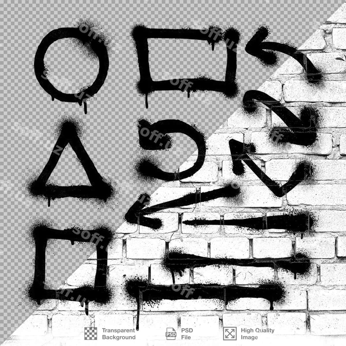 Graffiti spray boya o'qlar shaklida | Graffiti spray paint shapes arrows 1