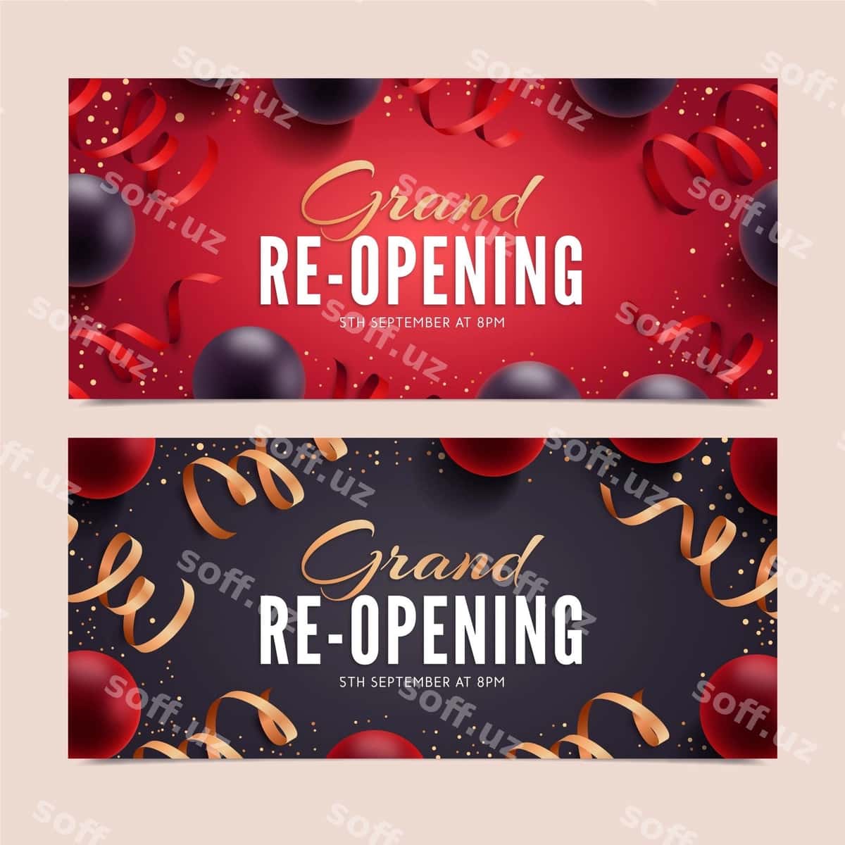 Tez orqali katta qayta oching banneri | Grand re opening soon banner 1