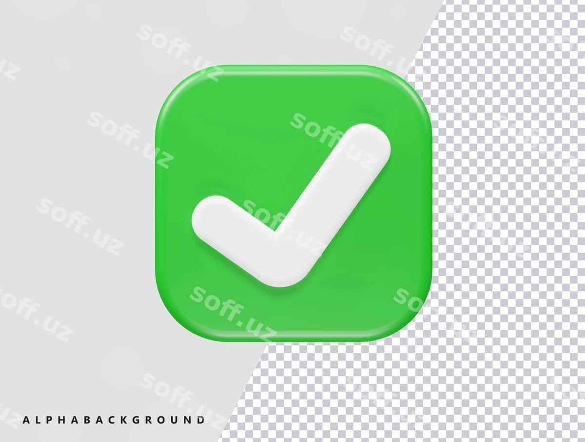 Yashil tasdiqlanmagan ikon ilustratsiyasi | Green varified icon illustration 1