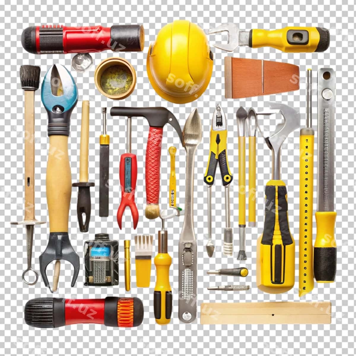 Qattiq asboblar shaffof orqa fonda | Hard tools transparent background 1