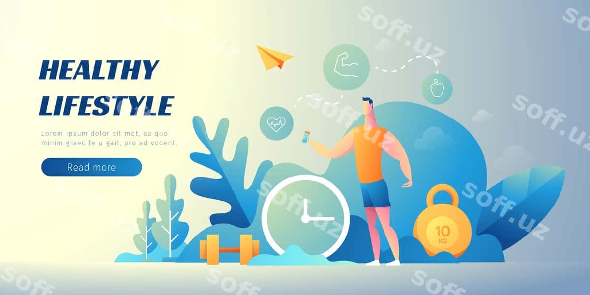 Sog'liqli hayot baneri | Healthy lifestyle banner 1