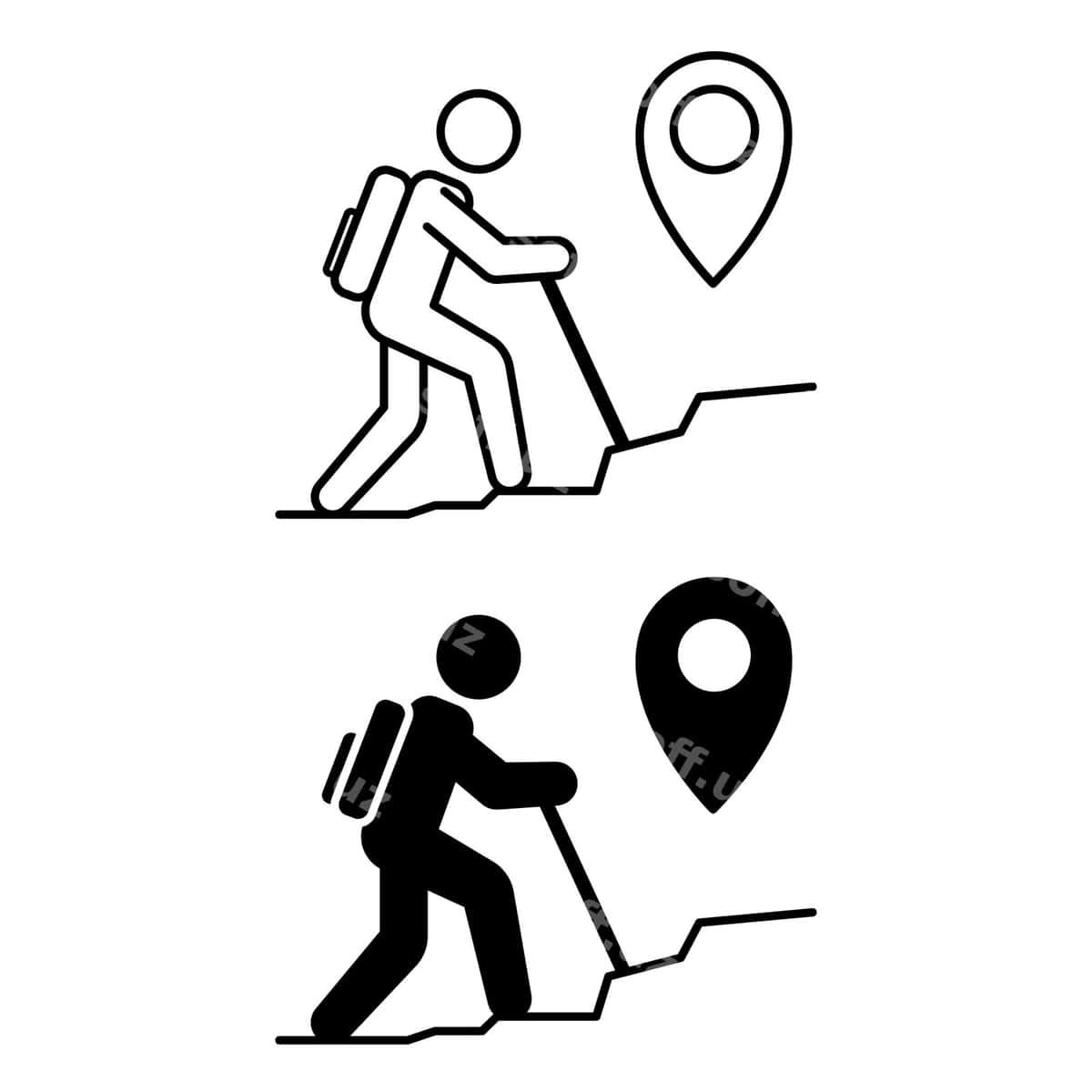 To'xtov ikonkalar | Hiking icons 1