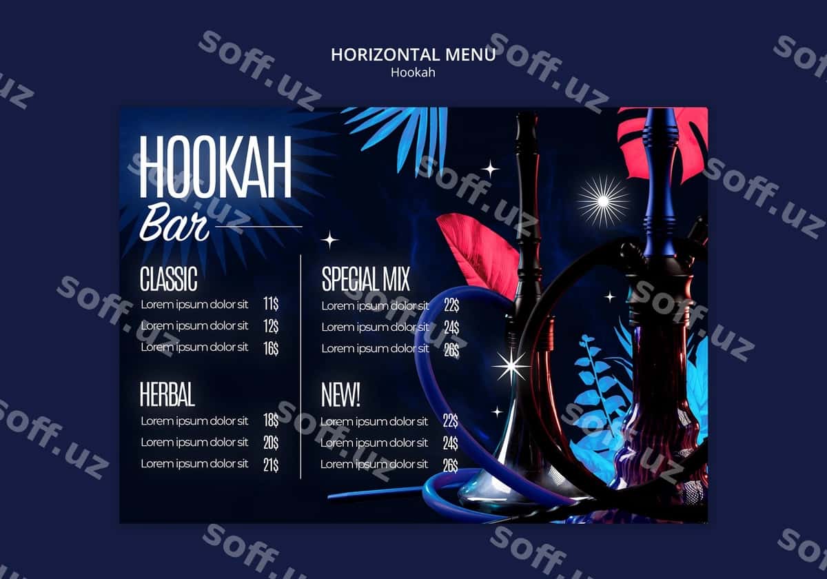 Hookah shablon dizayni | Hookah template design 1