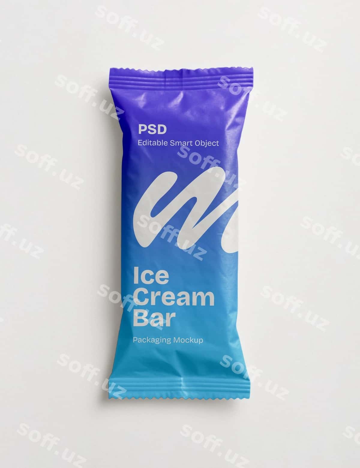 Muzza bar qadoqlash namunasi | Ice cream bar packaging mockup 1