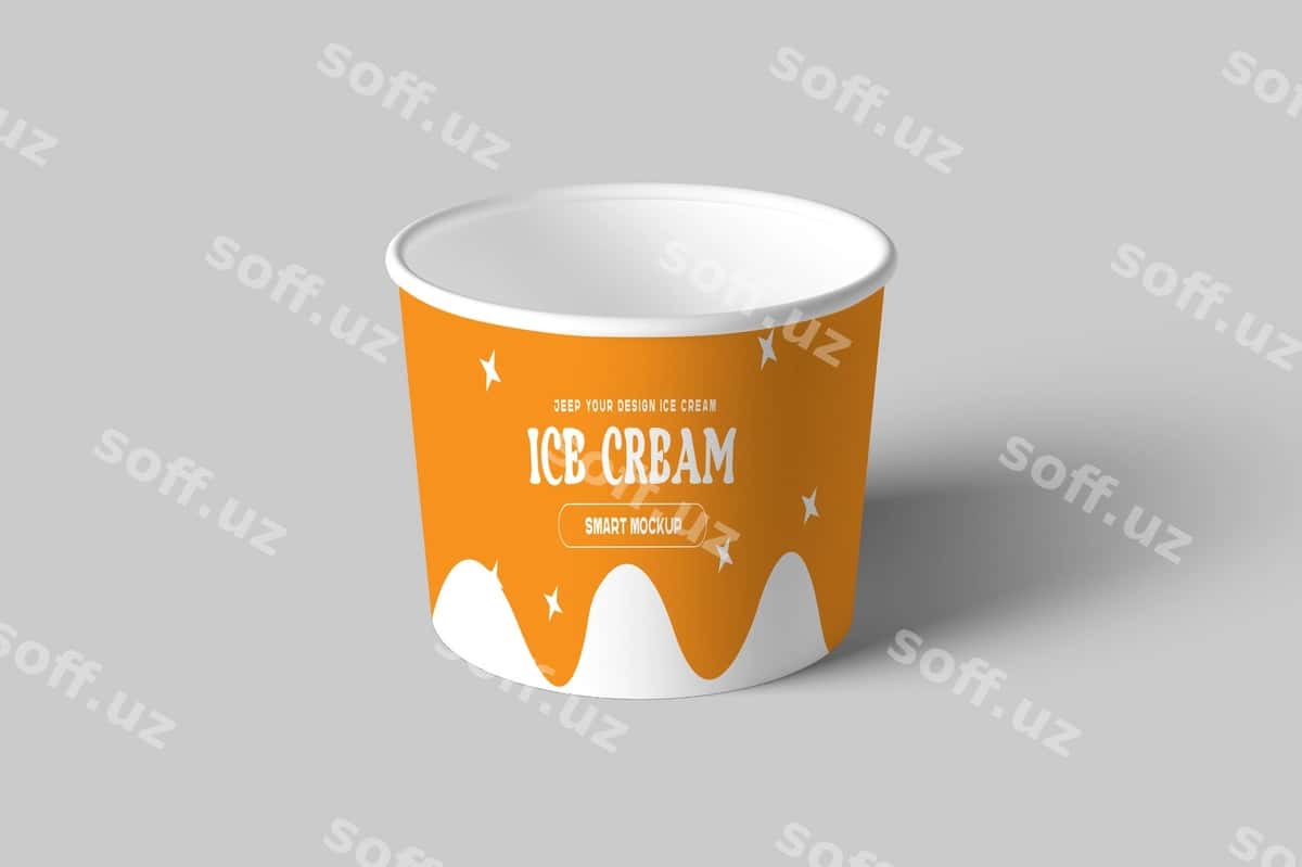 Mooze kupatisi mockup | Ice cream cup mockup 1