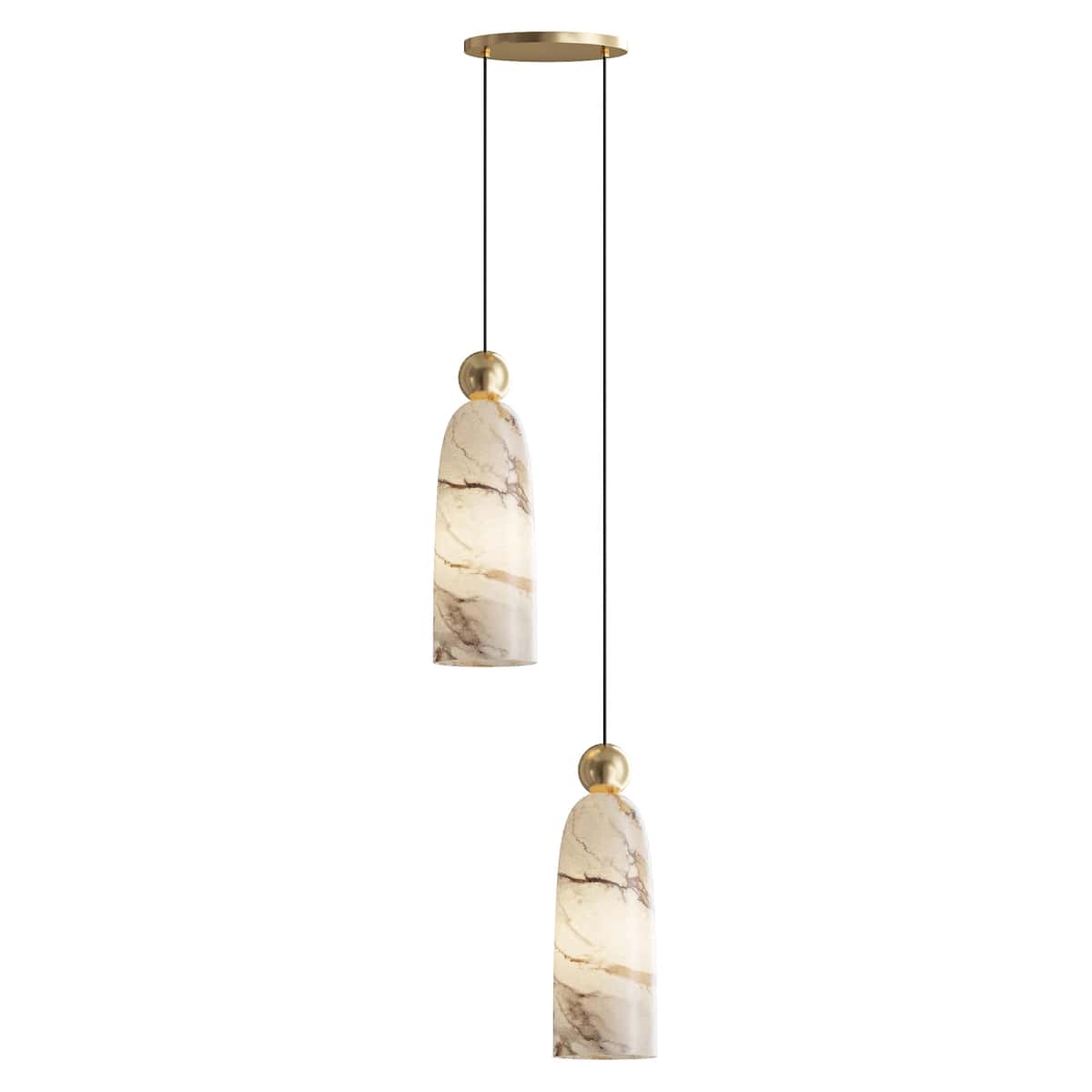 Figure Alabaster Pendant Lamp 2 heads 2