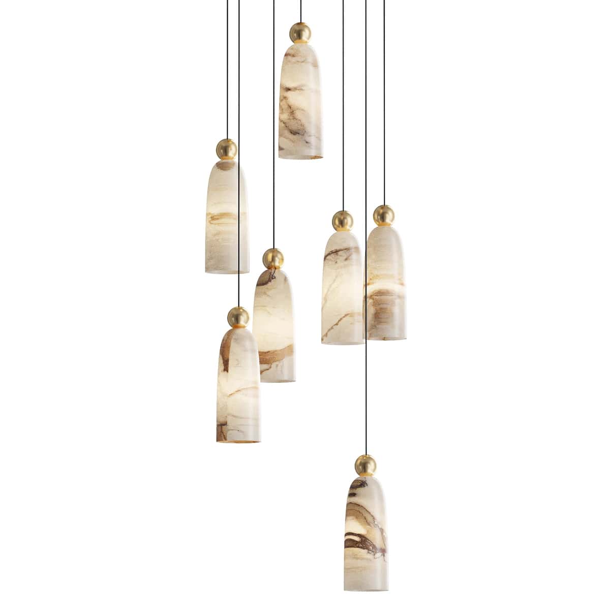 Figure Alabaster Pendant Lamp 7 heads 1