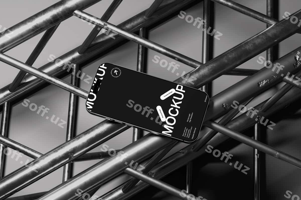 Sanoat uslubi telefon mockup sozlamalari | Industrial style phone mockup setup 1