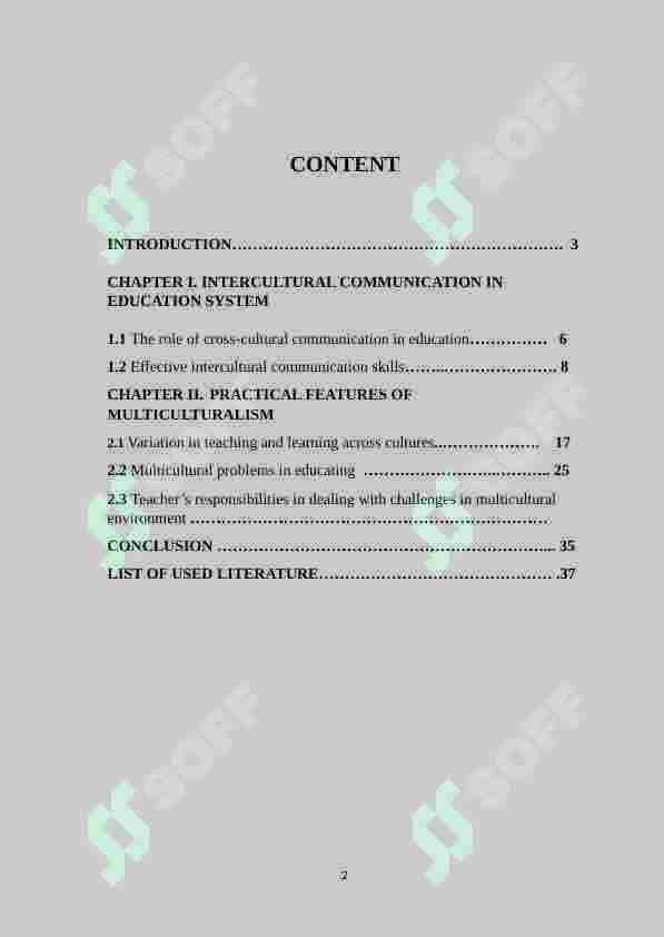 Intercultural communication in education: challenges in multiculturalism 2