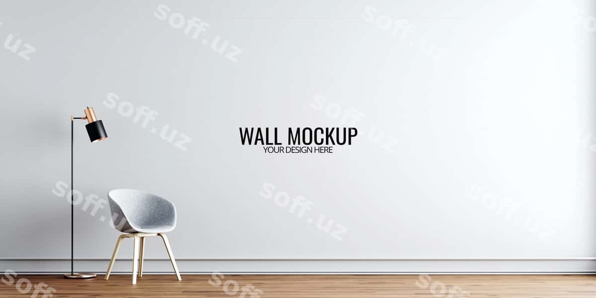 Ichki devor paskiri namunasi | Interior wallpaper mockup 1
