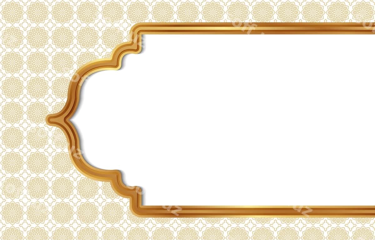 Islomiy naqsh ramka bez baner | Islamic pattern frame ornament banner 1