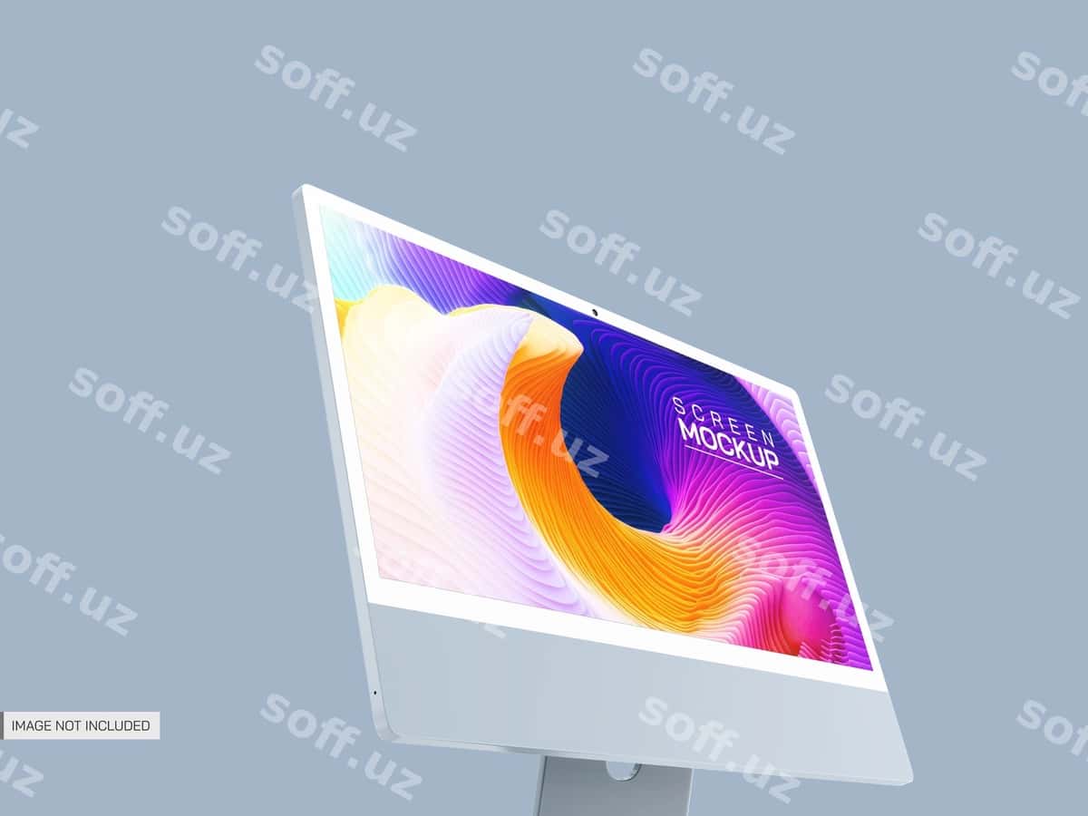 Ajraltirilgan ish stoli ekrani namunasi | Isolated desktop screen mockup 1