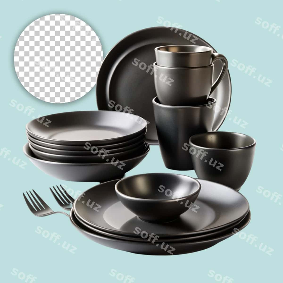 Ajraltirilgan loviyalar shaffof orqa fonda | Isolated dishes transparent background 1
